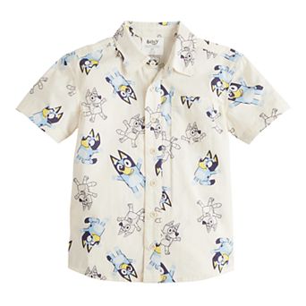 Baby & Toddler Boys Bluey And Bingo Button Front Tee