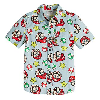 Boys 4-12 Jumping Beans® Mario Characters Woven AOP Shirt