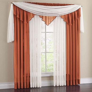 Brylanehome Bh Studio Sheer Voile Ascot Valance