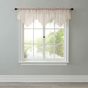 BrylaneHome BH Studio Sheer Voile Ascot Valance