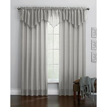 Brylanehome Bh Studio Sheer Voile Ascot Valance
