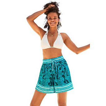 Swimsuits for All Women's Tie-Front Cover Up Shorts