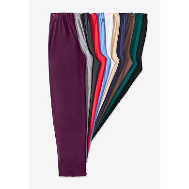 Roaman's Women's Plus Size Pull-On Wide Leg Soft Knit Pant