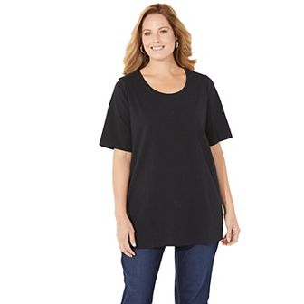 Catherines Women's Plus Size Suprema Ultra-Soft Scoopneck Tee