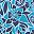Blue Cutout Floral