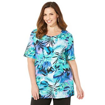 Catherines Women's Plus Size Suprema Ultra-Soft Scoopneck Tee