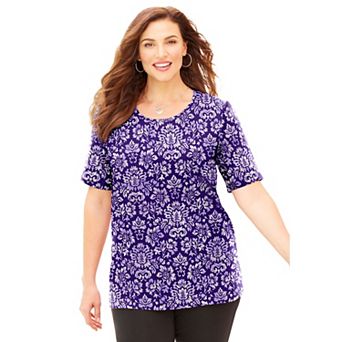 Catherines Women's Plus Size Suprema Ultra-Soft Scoopneck Tee