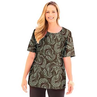 Catherines Women's Plus Size Suprema Short Sleeve Scoopneck Tee