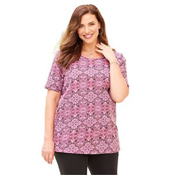 Catherines Women's Plus Size Suprema Ultra-Soft Scoopneck Tee