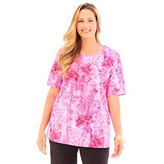 Catherines Women's Plus Size Suprema Ultra-Soft Scoopneck Tee