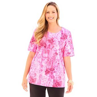Catherines Women's Plus Size Suprema Ultra-Soft Scoopneck Tee