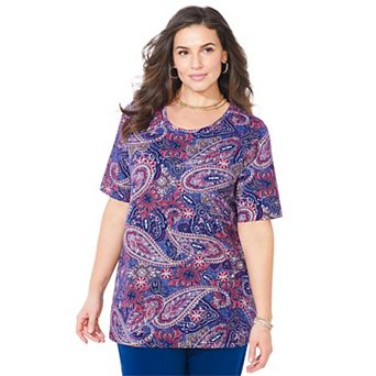 Catherines Women's Plus Size Suprema Ultra-Soft Scoopneck Tee
