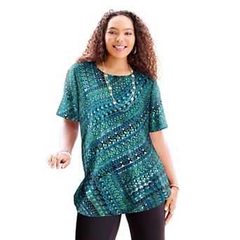 Catherines Women's Plus Size Suprema Short Sleeve Scoopneck Tee