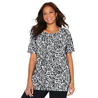Catherines Women's Plus Size Suprema Ultra-Soft Scoopneck Tee