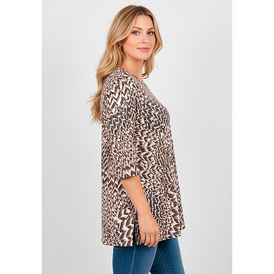 Catherines Women's Plus Size Easy Fit 3/4-Sleeve Scoopneck Tunic