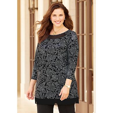 Catherines Women's Plus Size Stretch Tunic Duet