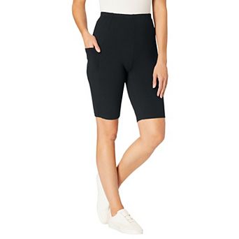 Woman Within Plus Size Stretch Cotton Pocket Bike Short