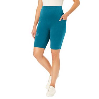 Woman Within Plus Size Stretch Cotton Pocket Bike Short