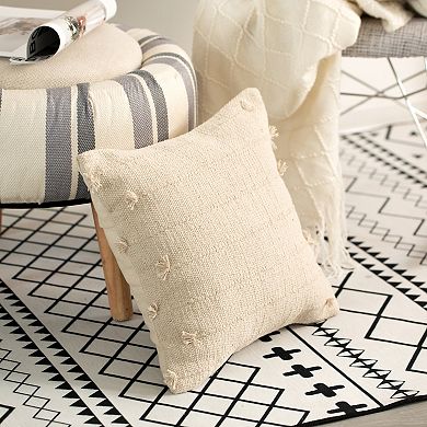Handwoven Cotton Throw Pillow Cover, without Filler