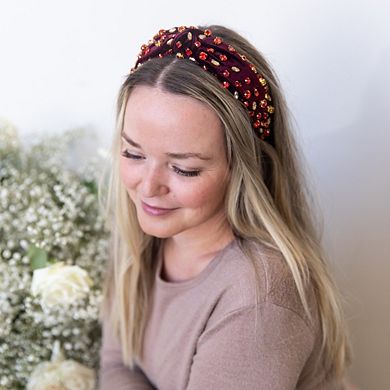 Women’s Traditional Velvet Gem Knot Headband