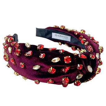 Women’s Traditional Velvet Gem Knot Headband