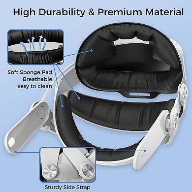 Meta Quest 2 Head Strap W/ 6000mah Battery- 4hr Extra- Comfort /adjust