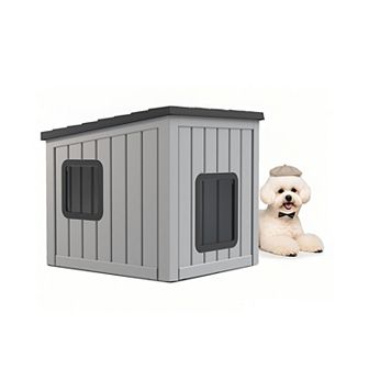 Pet House Indoor Outdoor Use Easy to Clean Durable Slanted Top Cat Bed Perfect for Cats or Dog