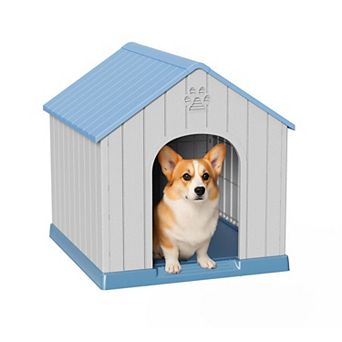 Dog Houses Resin Small Indoor Outdoor Dog Kennel for All-Weather Use Cozy Shelter for Small Dogs