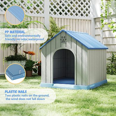 Dog Houses Resin Small Indoor Outdoor Dog Kennel for All-Weather Use Cozy Shelter for Small Dogs