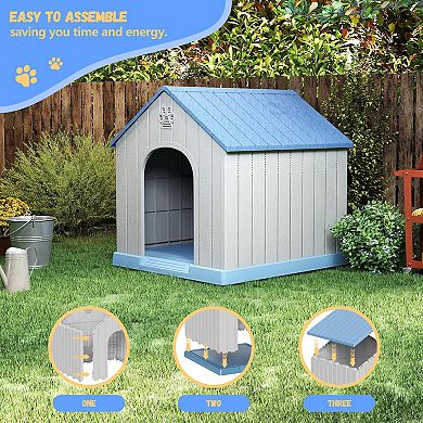 Dog Houses Resin Small Indoor Outdoor Dog Kennel for All-Weather Use Cozy Shelter for Small Dogs
