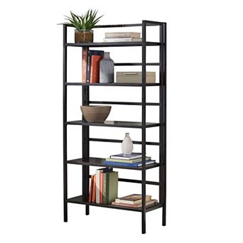 BrylaneHome 5 tier Folded Metal Bookshelf