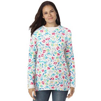Woman Within Plus Size Ultra Soft Waffle Thermal Sweatshirt