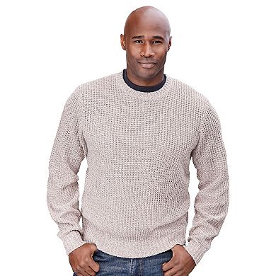 KingSize Men's Big & Tall Shaker Knit Crewneck Sweater