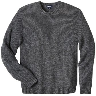 Kingsize Men's Big & Tall Shaker Knit Crewneck Sweater
