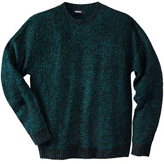 Kingsize Men's Big & Tall Shaker Knit Crewneck Sweater