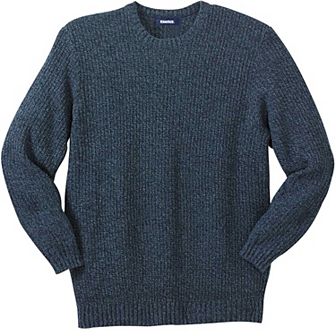 Kingsize Men's Big & Tall Shaker Knit Crewneck Sweater