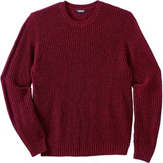 Kingsize Men's Big & Tall Shaker Knit Crewneck Sweater