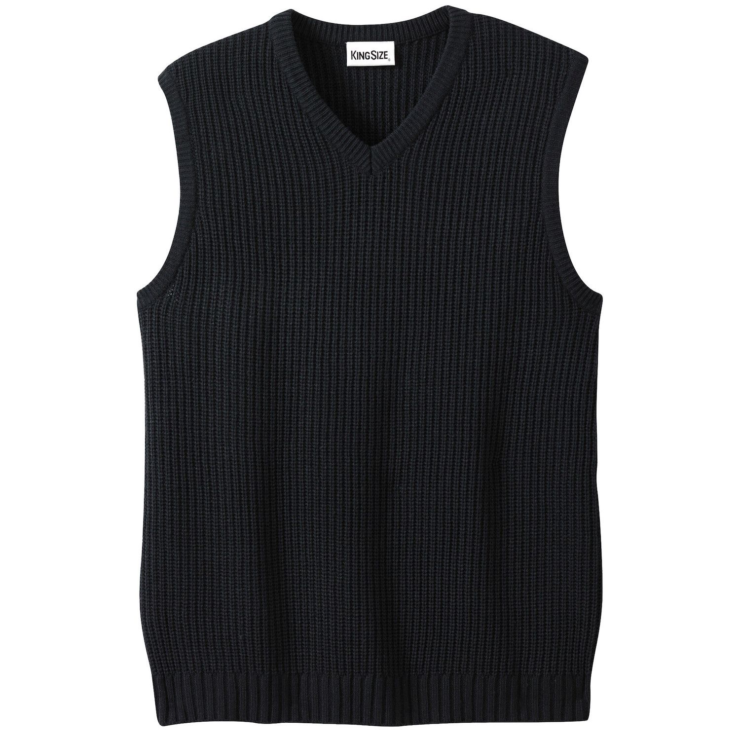 KingSize Men's Big & Tall Shaker Knit V-Neck Sweater Vest