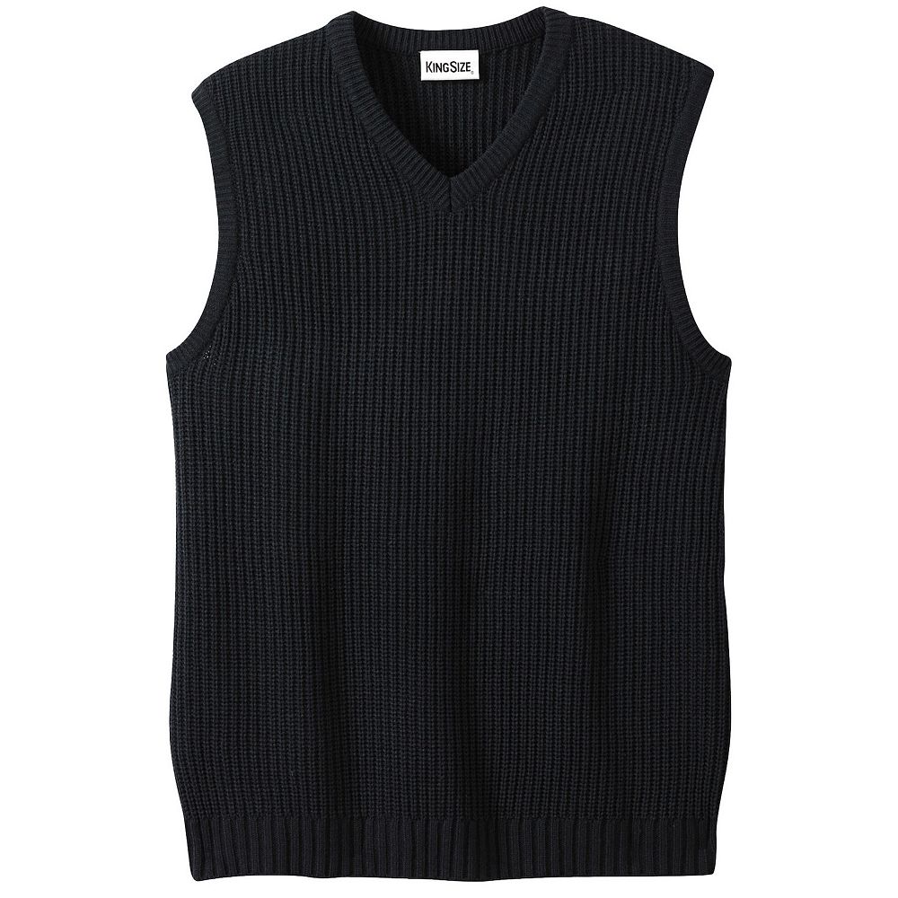 KingSize Men's Big & Tall Shaker Knit V-Neck Sweater Vest