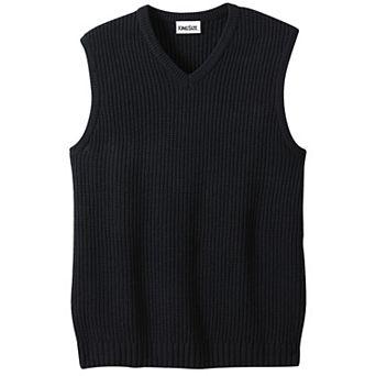 KingSize Men's Big & Tall Shaker Knit V-Neck Sweater Vest