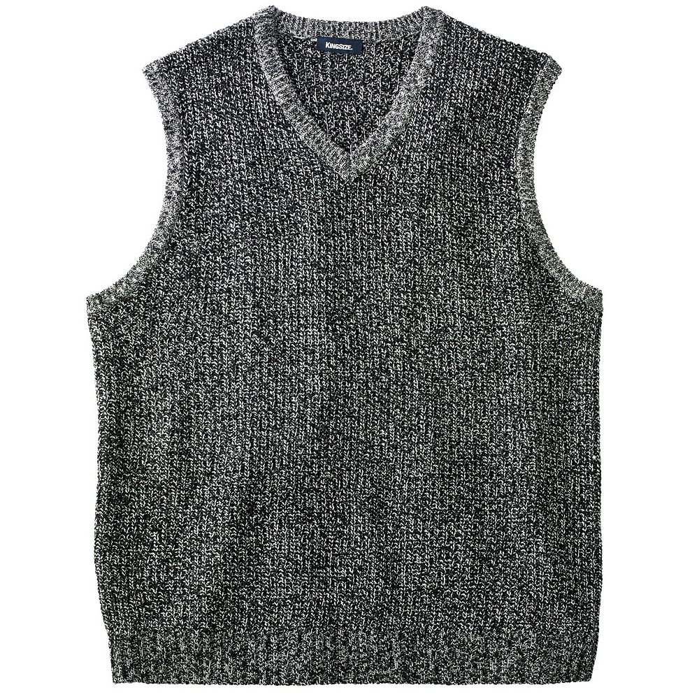 KingSize Men's Big & Tall Shaker Knit V-Neck Sweater Vest