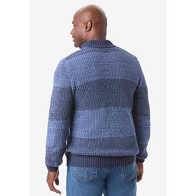 KingSize Men's Big & Tall Henley Shaker Sweater