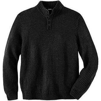 KingSize Men's Big & Tall Henley Shaker Sweater