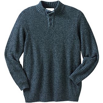 KingSize Men's Big & Tall Henley Shaker Sweater