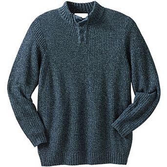 KingSize Men's Big & Tall Henley Shaker Sweater