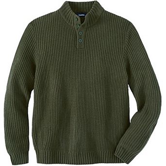 KingSize Men's Big & Tall Henley Shaker Sweater
