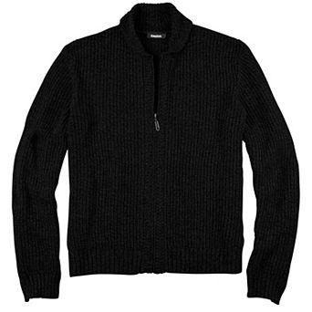 Kingsize Men's Big & Tall Shaker Knit Zip-front Cardigan