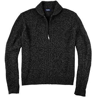 KingSize Men's Big & Tall Shaker Knit Zip-Front Cardigan