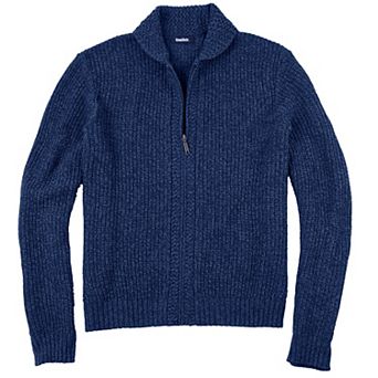 Kingsize Men's Big & Tall Shaker Knit Zip-front Cardigan
