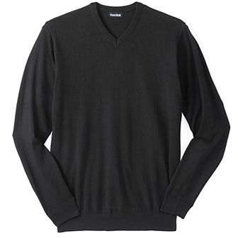 Kingsize Men's Big & Tall Lightweight V-neck Sweater